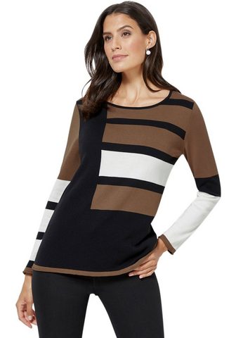 CLASSIC INSPIRATIONEN Пуловер с Streifen и Colourblocking