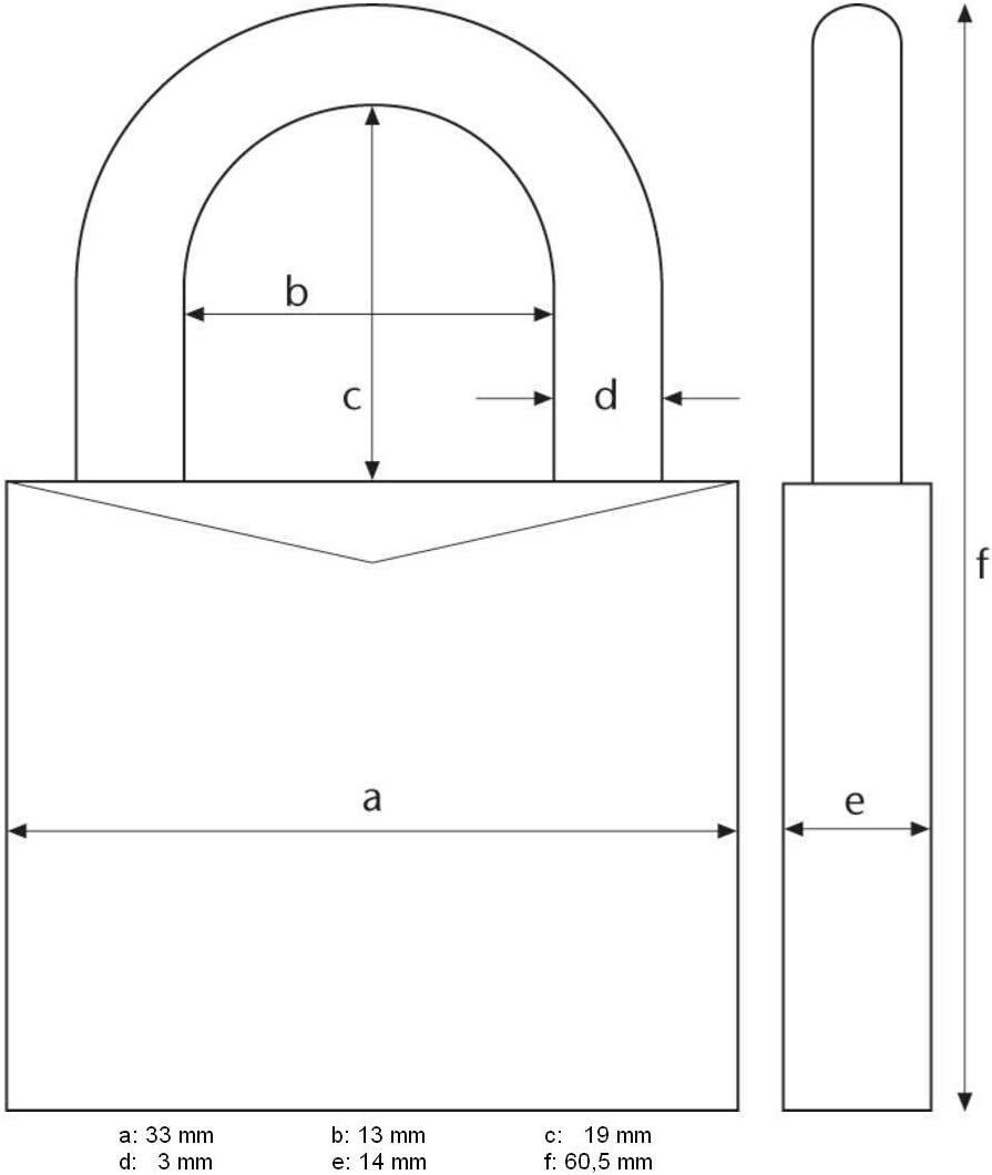 ABUS Vorhängeschloss 146/30, (2-tlg), Zahlenkombination, TSA