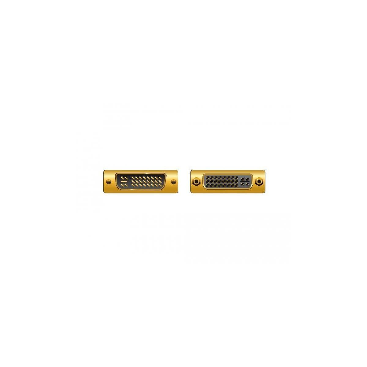 Computer-Kabel, DVI, - Stecker 24+5 Pin Adapter rechts zu Buchse Delock DVI DVI 65173 gewinkelt