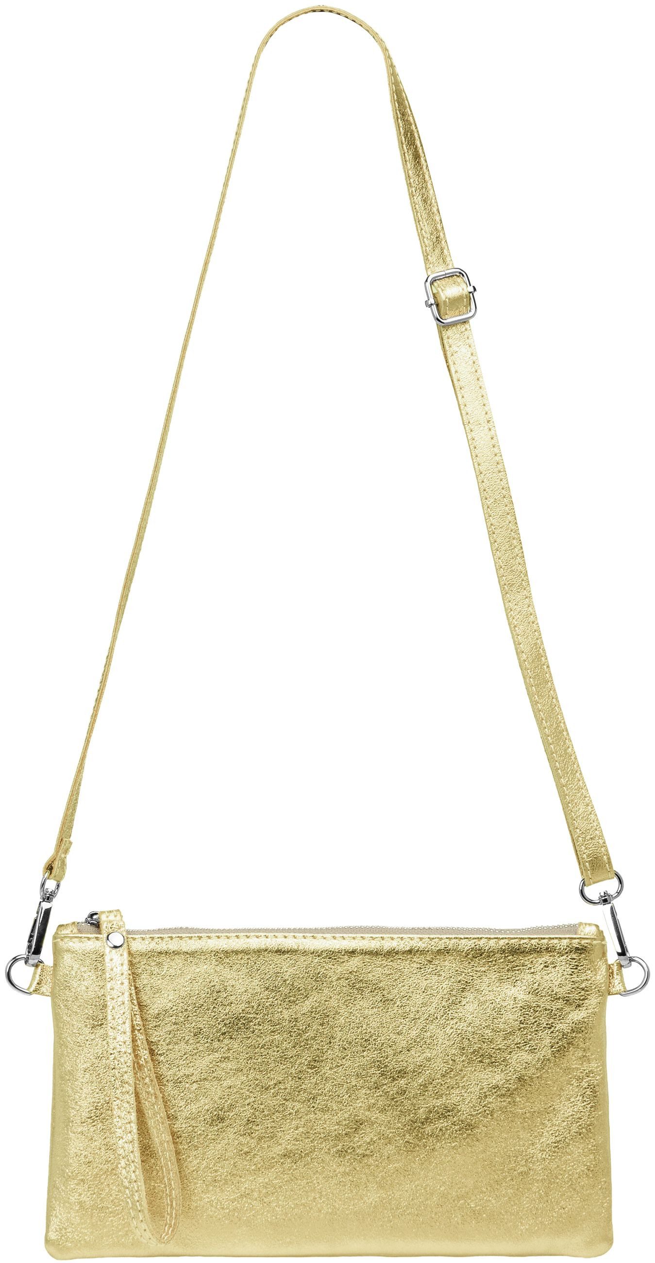 Caspar Clutch Leder Abendtasche Damen Umhängetasche - CLASSIC LINE - Modell No.717, leicht, elegant & langlebig- 100% Echtleder - Handmade in Italy