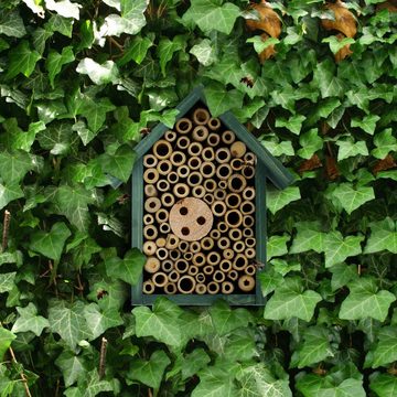 relaxdays Insektenhotel Insektenhotel für Wildbienen in Grün