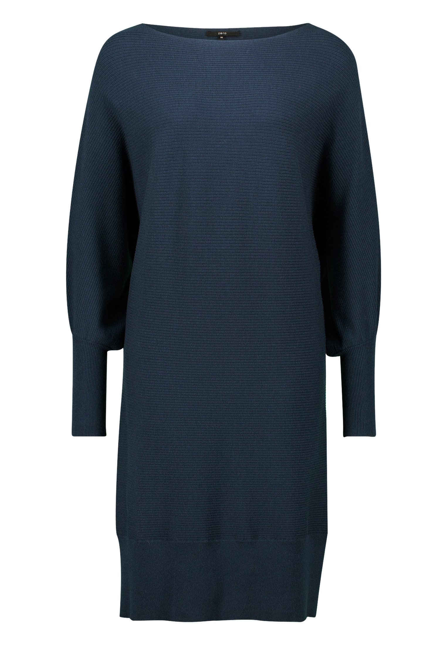 Zero Strickkleid Damen strukturiert U-Boot Ausschnitt Plain/ohne Details