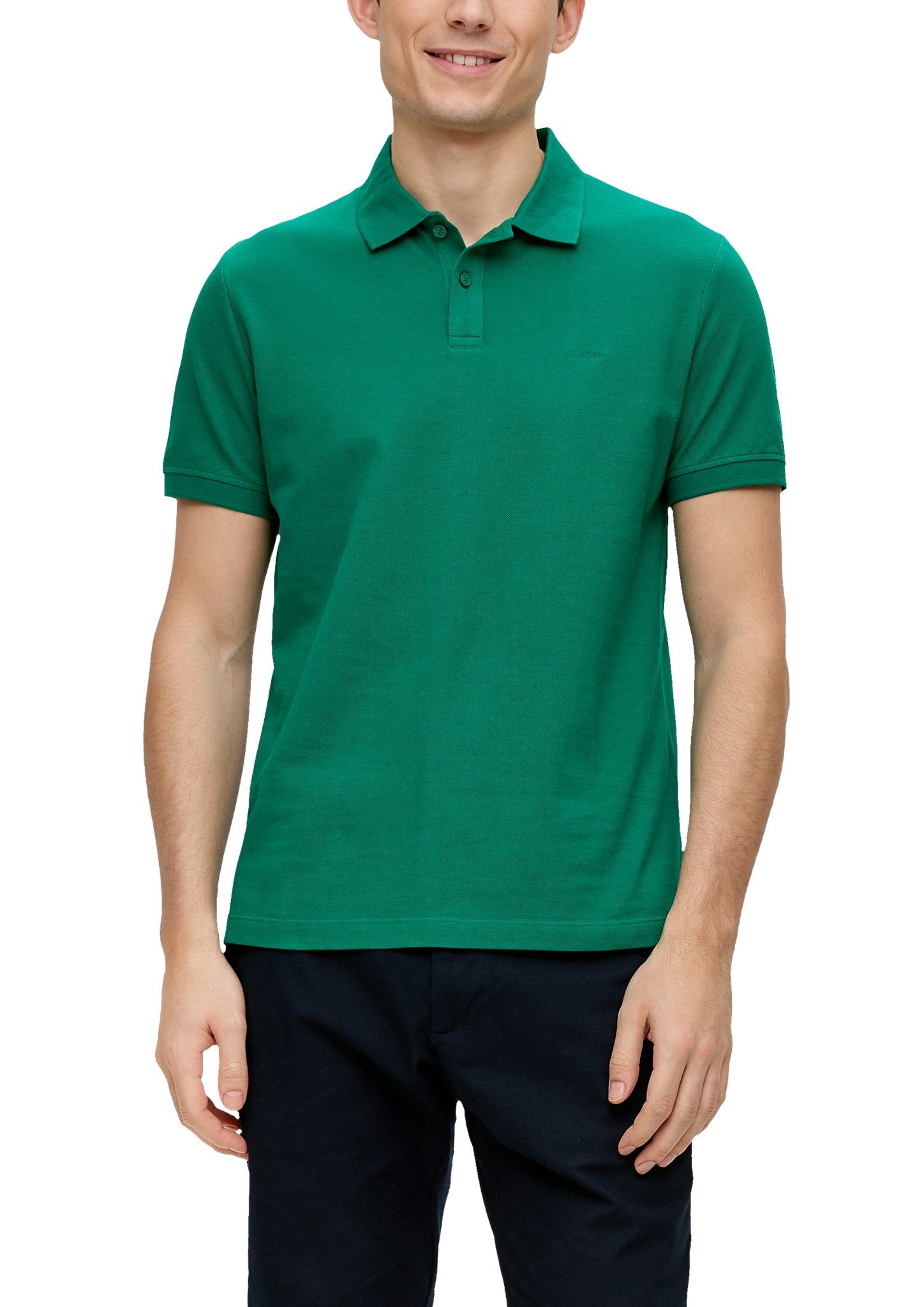 s.Oliver Poloshirt mit Logostickerei