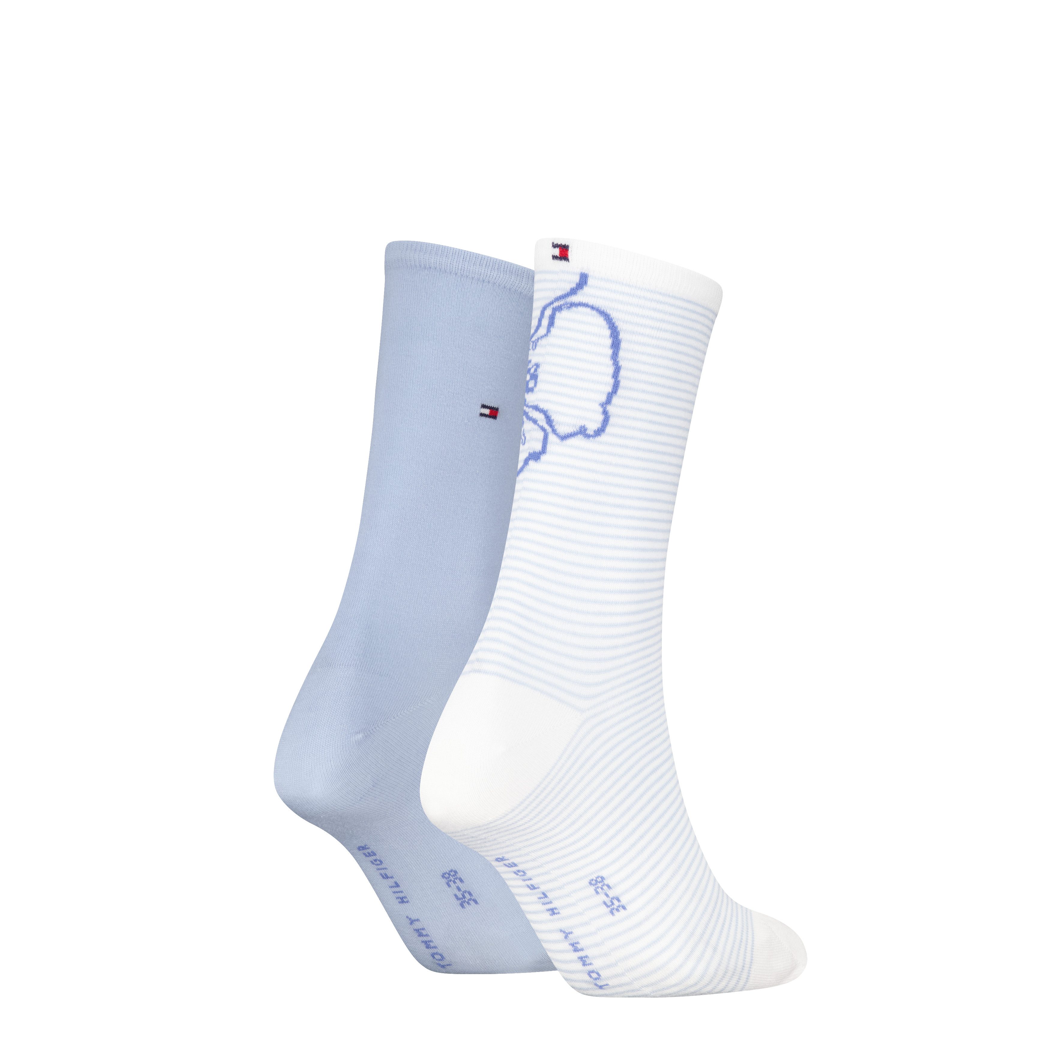 Tommy Hilfiger Socken TH WOMEN SOCK 2P FLOWER STRIPE (2 Paar) günstig online kaufen