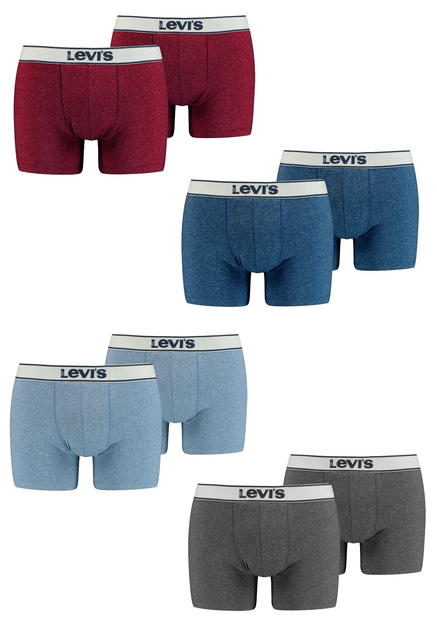 Levi's® Boxershorts LEVIS MEN VINTAGE 6er-Pack) Pack Light Blue BOXER (Set, HEATHER BRIEF 6er 6-St