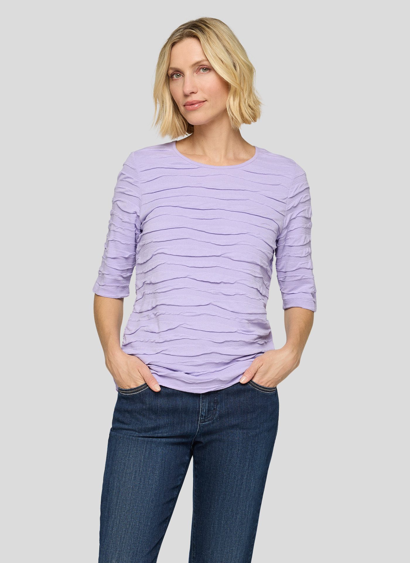 Rabe T-Shirt mit Struktur Muster