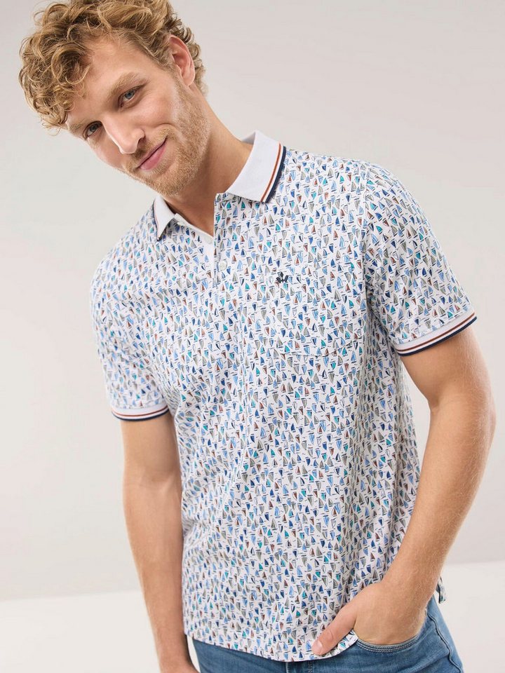 Walbusch Poloshirt Herren Pique-Polo Hitzefrei Kurzarm luftiger Piqué Baumwoll-Polo, 3-Knopf, Brusttasche, pflegeleicht