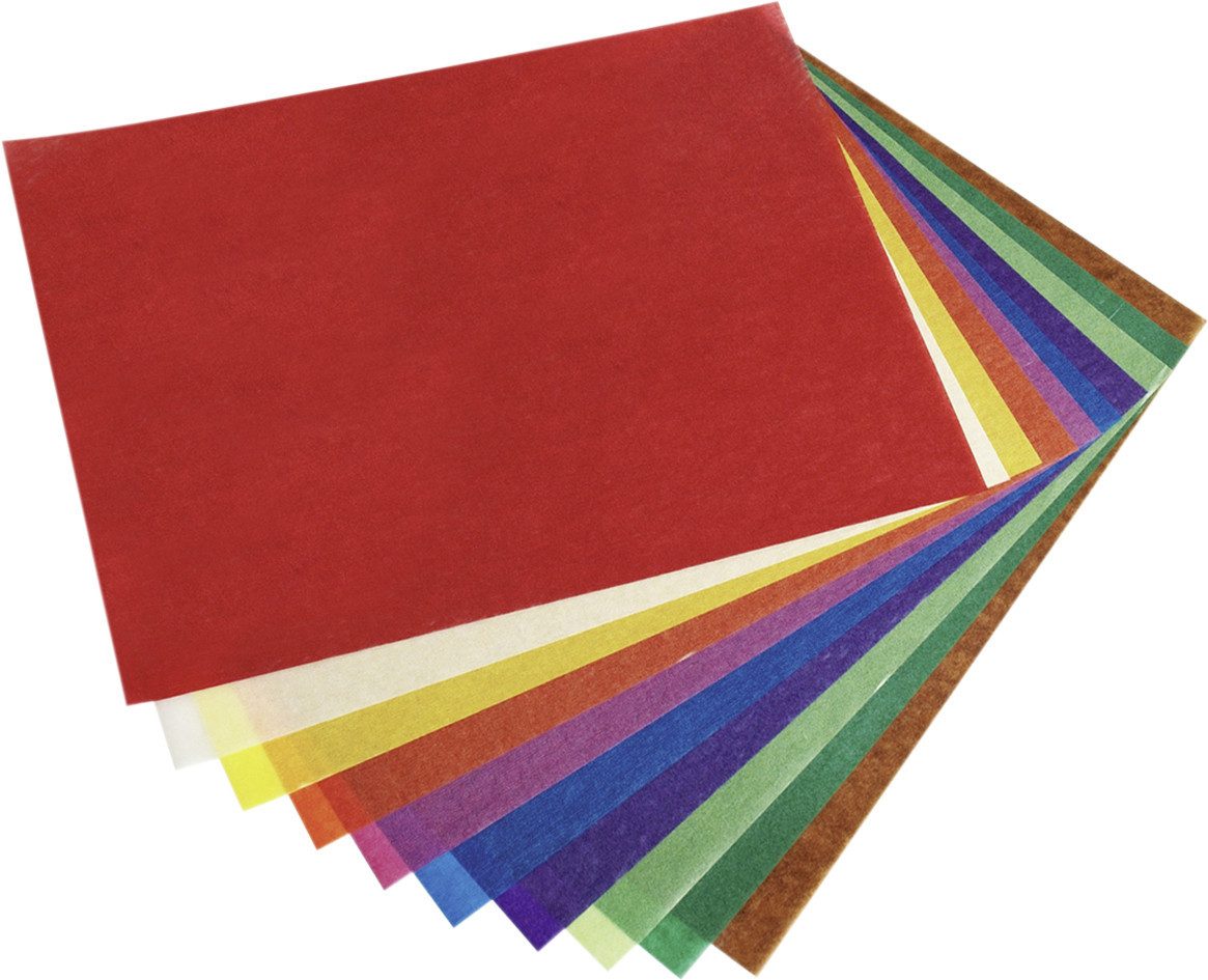 Glorex Bastelkartonpapier Glorex Transparentpapiermappe 42g/m² sortiert 18 x