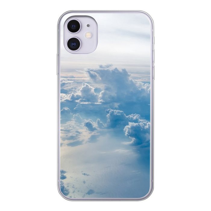 MuchoWow Handyhülle Luftaufnahme von blauem Himmel mit Wolken Handyhülle Apple iPhone 11 Smartphone-Bumper Print Handy