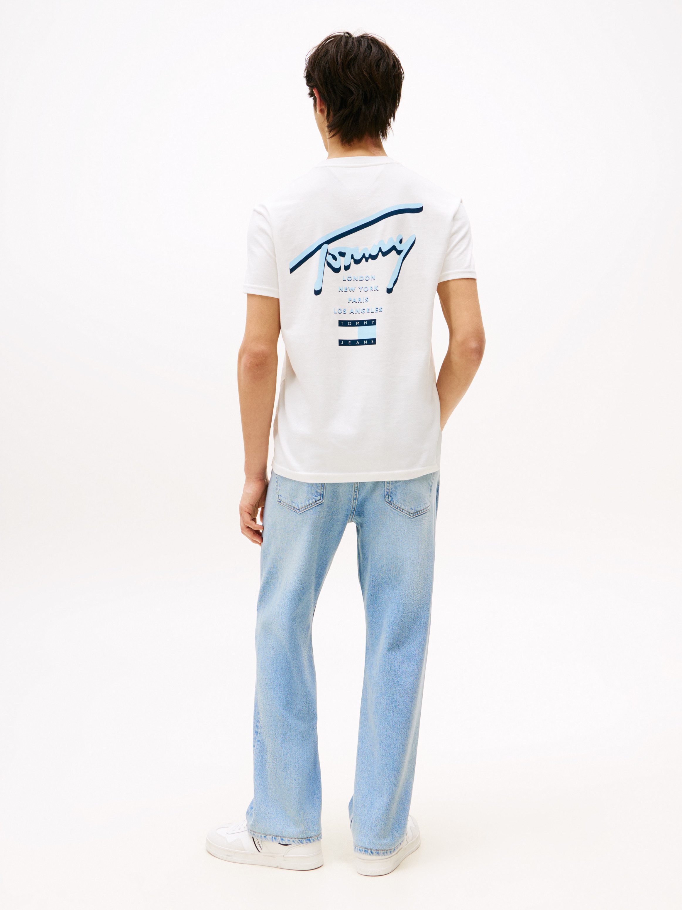 Tommy Jeans T-Shirt TJM REG SIGNATURE CITY TEE mit großem Rückenprint