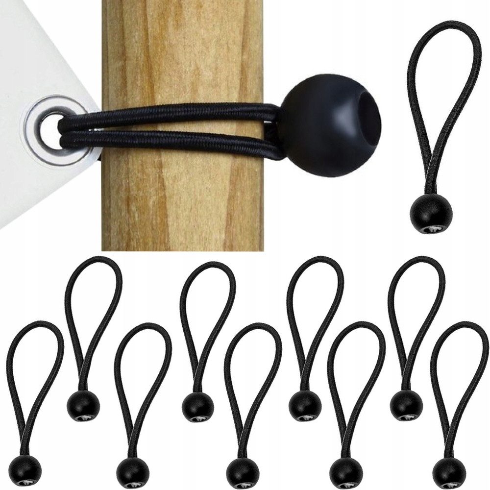 VERK GROUP Seil 10x Planenspanner mit Kugel Spanngummi Gummiseil für Planen Zelte (Packung, 10-tlg), wetterbeständig, wiederverwendbar