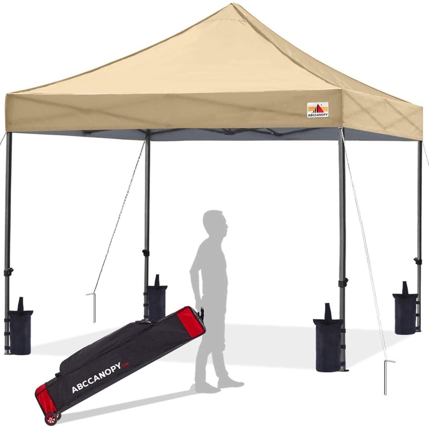 LuxusKollektion Faltpavillon Pavillon Wasserdicht Flatpavillon Popup Gartenzelt Beige 2,5x2,5M