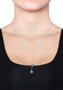 Elli Collierkettchen Y-Kette Tropfen Kristalle 925 Silber