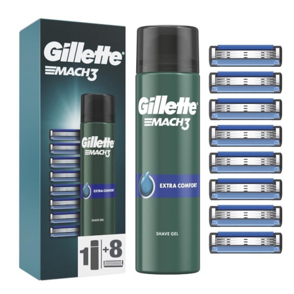 Gillette Körperpflegemittel Mach3 náhradní hlavice 8ks+Extra Comfort Gel