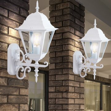 V-TAC Außen-Wandleuchte, Leuchtmittel nicht inklusive, Laterne Außen Bereich Beleuchtung Haus Wand Lampe Antik