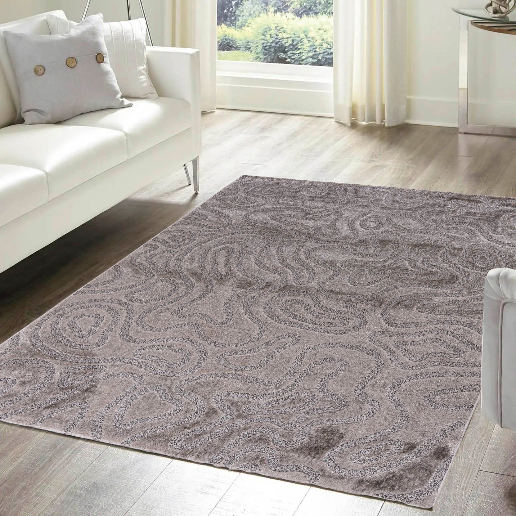 Mazovia Designteppich Modern Geometrisch Teppich - 3D-Muster Weich Teppich für Wohnzimmer, 180 x 250 cm, Fußbodenheizung