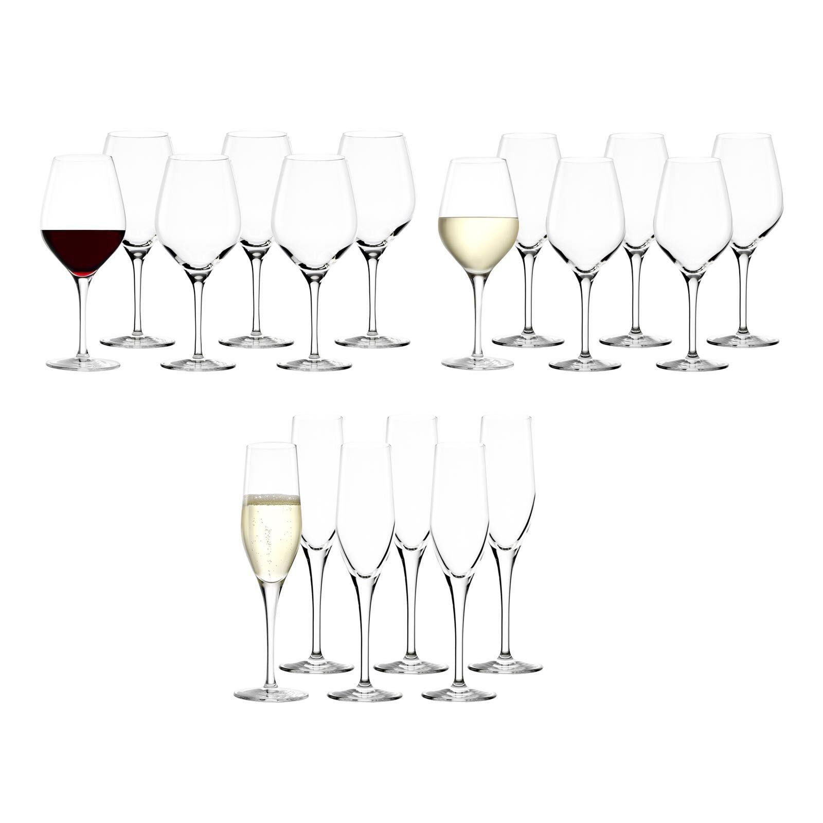 Gläser-Set Exquisit Wein- und Sektgläser 18er Set