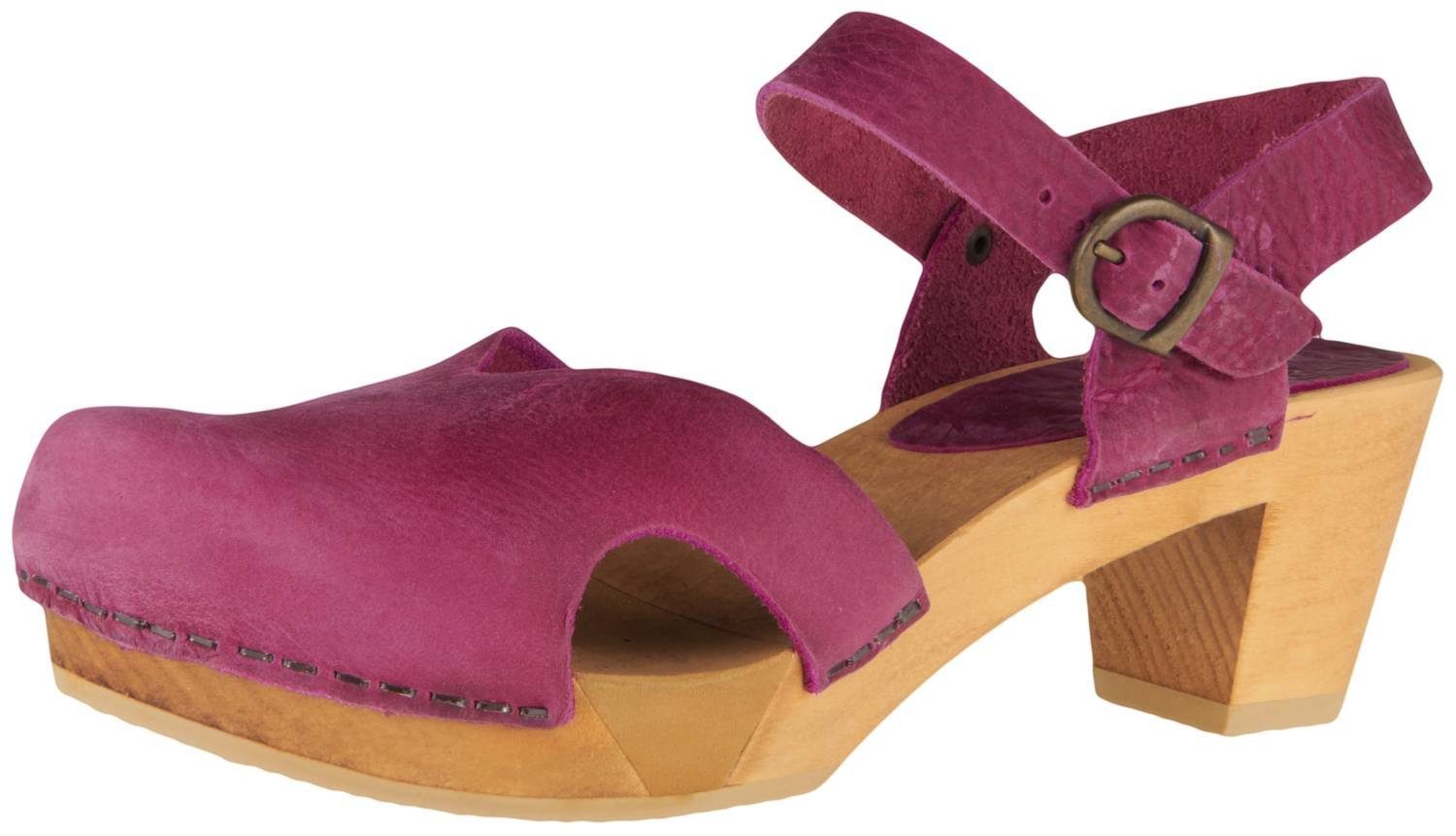 Sanita Sanita Wood Matrix Square Flex Sandal Clog Pink