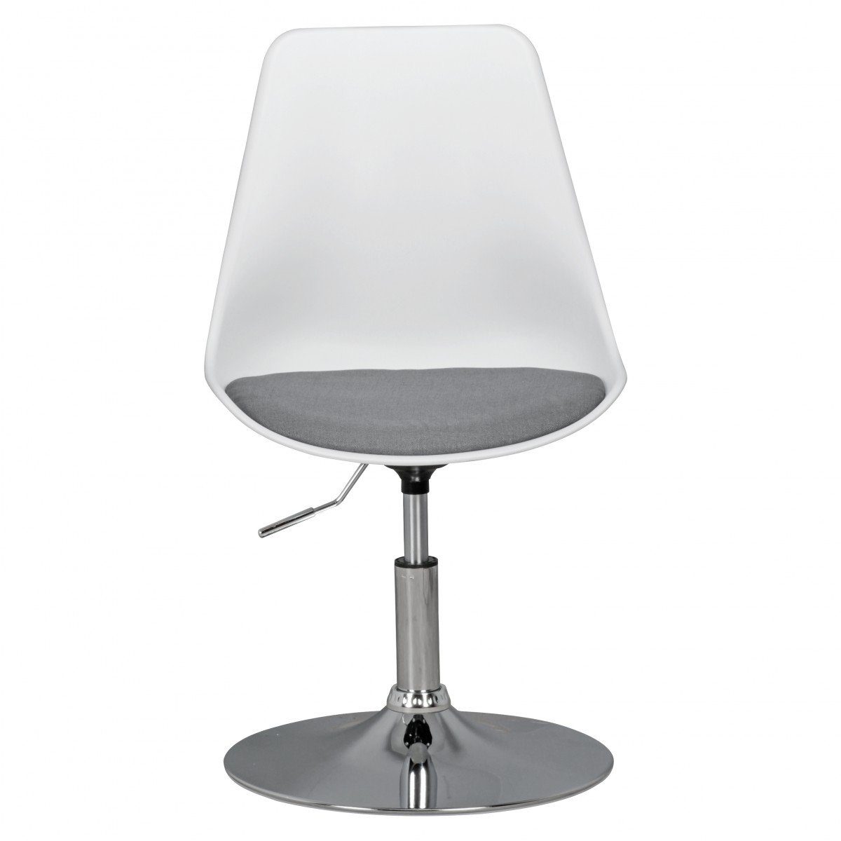 KADIMA DESIGN Besucherstuhl Grau mit - Grau Kunstlederbezug Trompetenstuhl Bequemer | Büro-Stuhl
