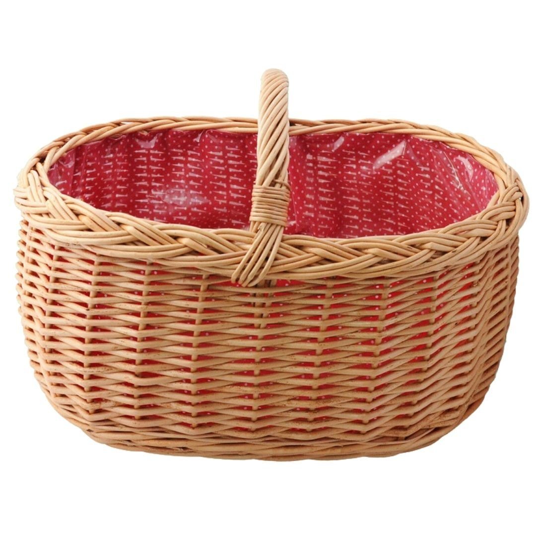 YULKA Einkaufskorb Weidenkorb BAGI ROT 2 Autkorb mit Henkel, 48 l, ökologis günstig online kaufen