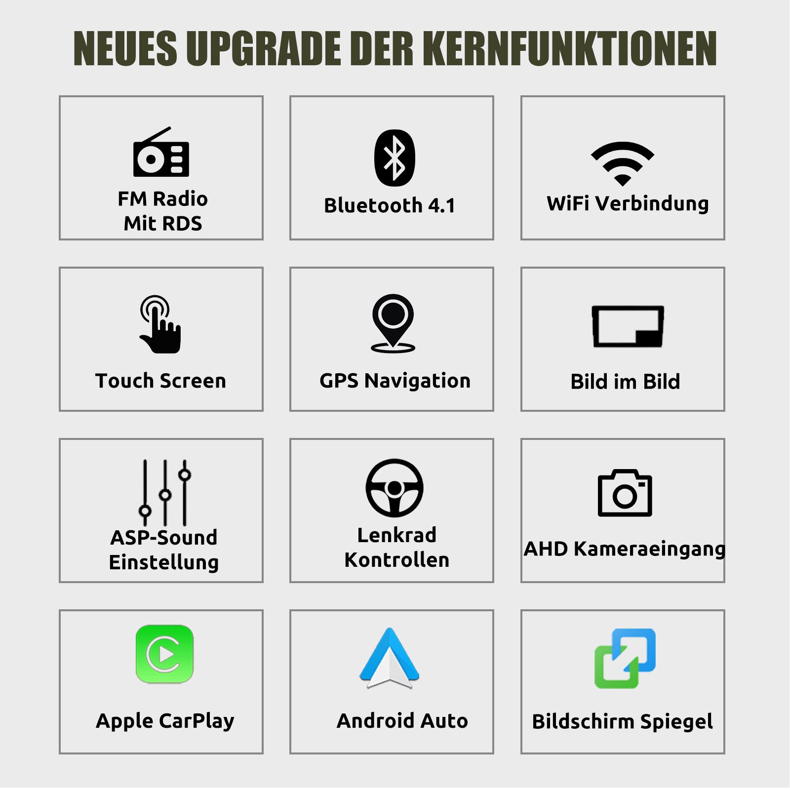 ESSGOO 64/128G Android 15 Für Hyundai i30 2012-2016 Carplay GPS Navi WIFI DAB Autoradio (RDS, 4+64GB(optional), FM, DAB+ (optional), ASP, Wireless Apple Carplay & Android Auto,2 DIN,WiFi)
