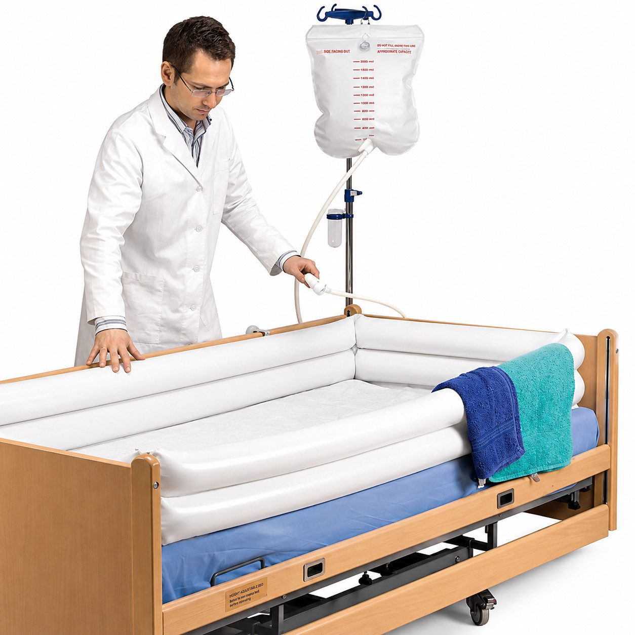 DocMed Badewanne Aufblasbare Bett-Badewanne, (Leichtes Positionieren und Aufblasen), leicht, praktisch – Bild 2 von 4