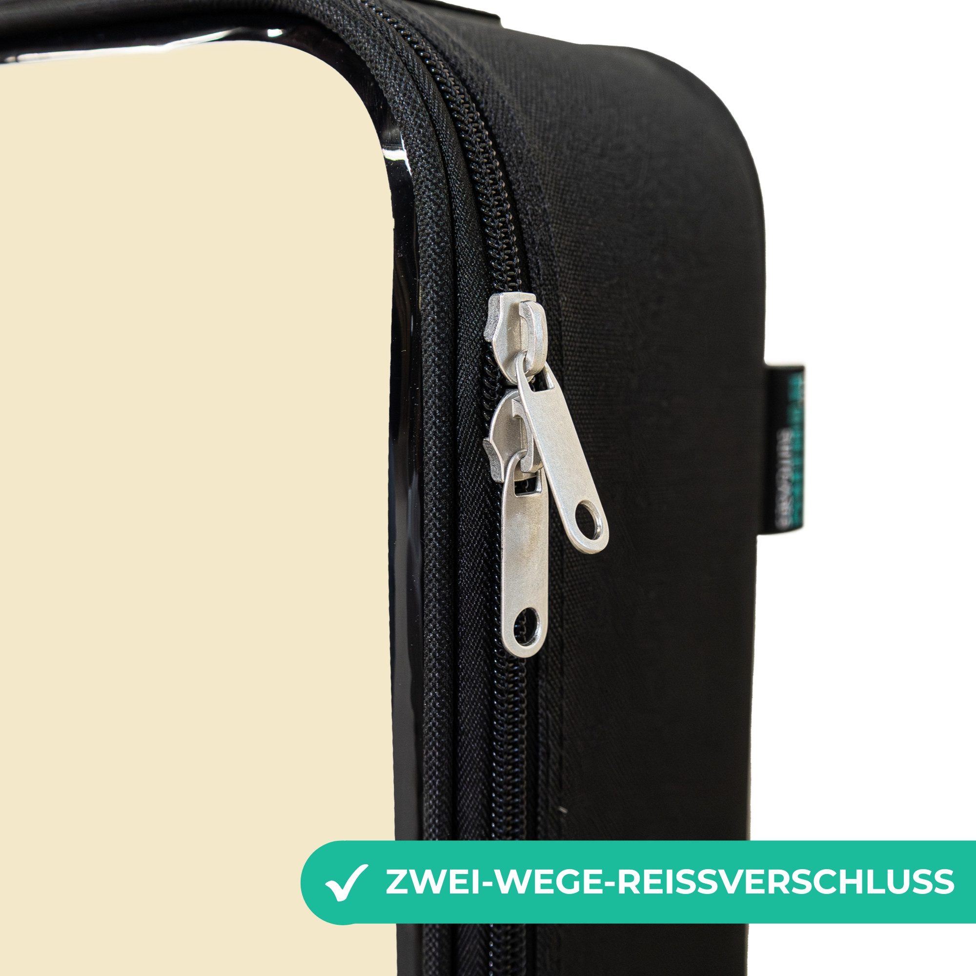 NoBoringSuitcases.com© Kinderkoffer mit leuchtende Räder - Stacheliger Dino mit freundlichem Blick, 2 Rollen, Kinder Koffer Klein, Trolley Handgepäck, Reisekoffer