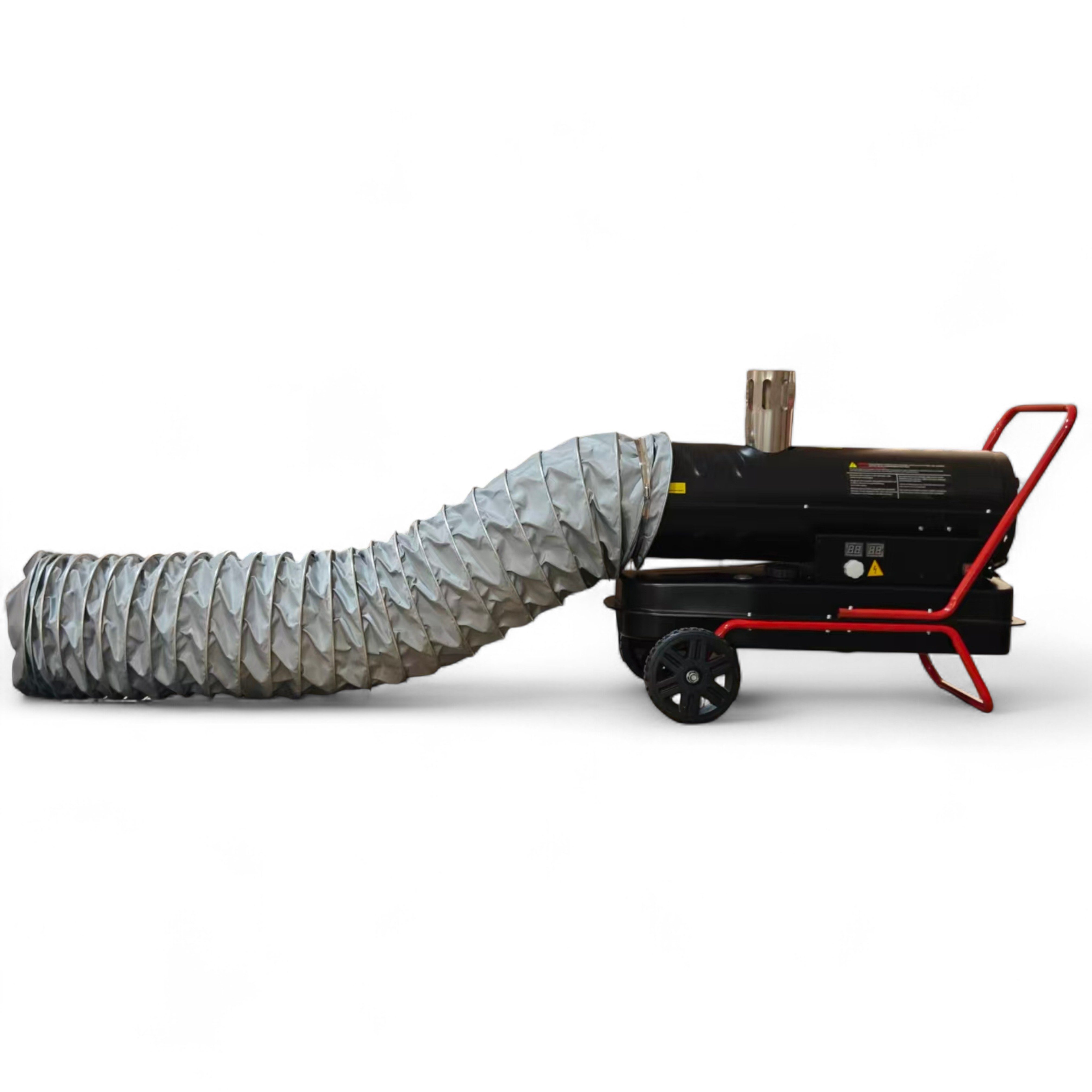 DeTec. Heizgerät DT-30Di indirekte Heizkanone 30kW Ölheizgebläse inkl. 2m Schlauch, Industrieheizer mit 38L Tank 30000W Baustellenheizung mit Schornstein