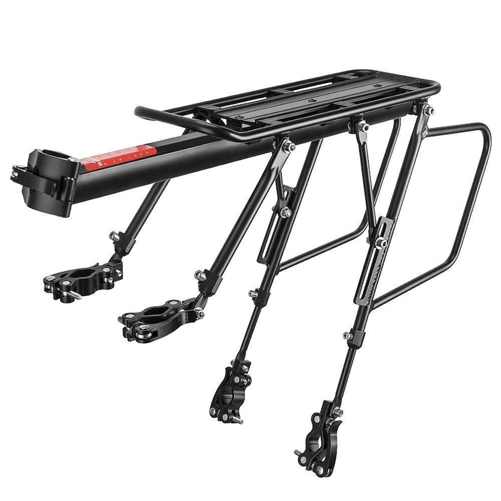 ROCKBROS Fahrrad-Gepäckträger Hinterradträger Fahrradträger Lastenträger (Spar-Set, 1-St), Aluminium, LED-Rücklicht, 25 kg Traglast, 5 Stützpunkte