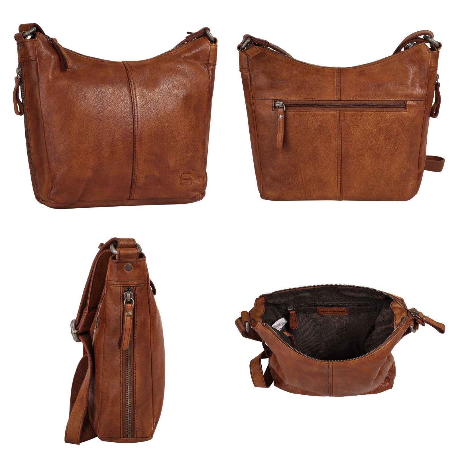 Spikes & Sparrow Umhängetasche, echt Leder günstig online kaufen