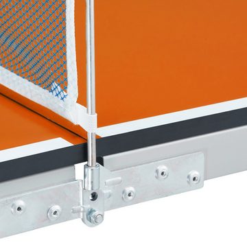 relaxdays Tischtennisplatte Tischtennisplatte mit Zubehör orange