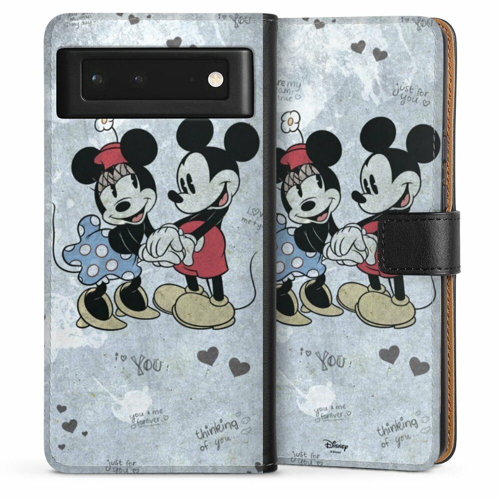 DeinDesign Handyhülle »Disney Mickey & Minnie Mouse Vintage Mickey&Minnie  In Love«, Google Pixel 6 Hülle Handy Flip Case Wallet Cover Handytasche  Leder online kaufen | OTTO