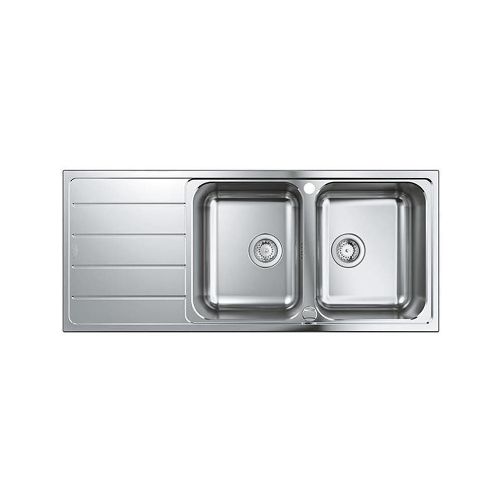 Grohe Edelstahlspüle K500 80-S 116/50 2.0 rev, Edelstahl, 116/50 cm