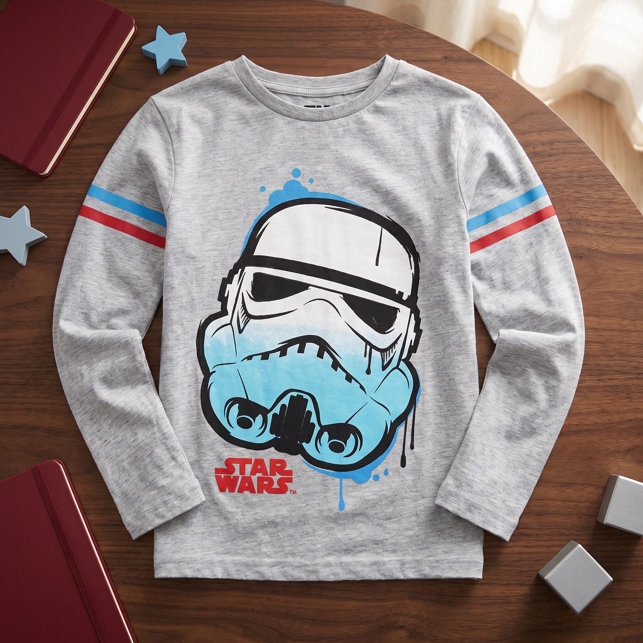 Disney Print-Shirt Star Wars Storm Trooper Kinder Jungen langarm Shirt Gr. 110-140 – Bild 5 von 5