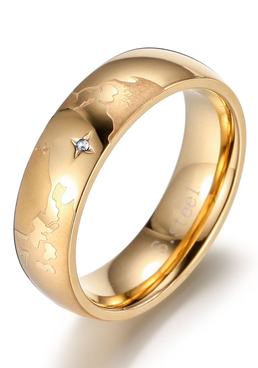 Firetti Partnerring Schmuck Geschenk "LIEBE" Earth, mit oder ohne Zirkonia (synth)