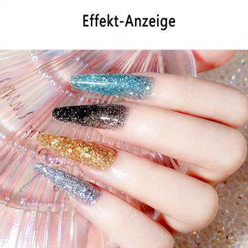 Scheiffy Nagellack-Set UV-Nagellack,Glitzer Nagellack Set,Sparkly Shiny Gel,DIY-Maniküre