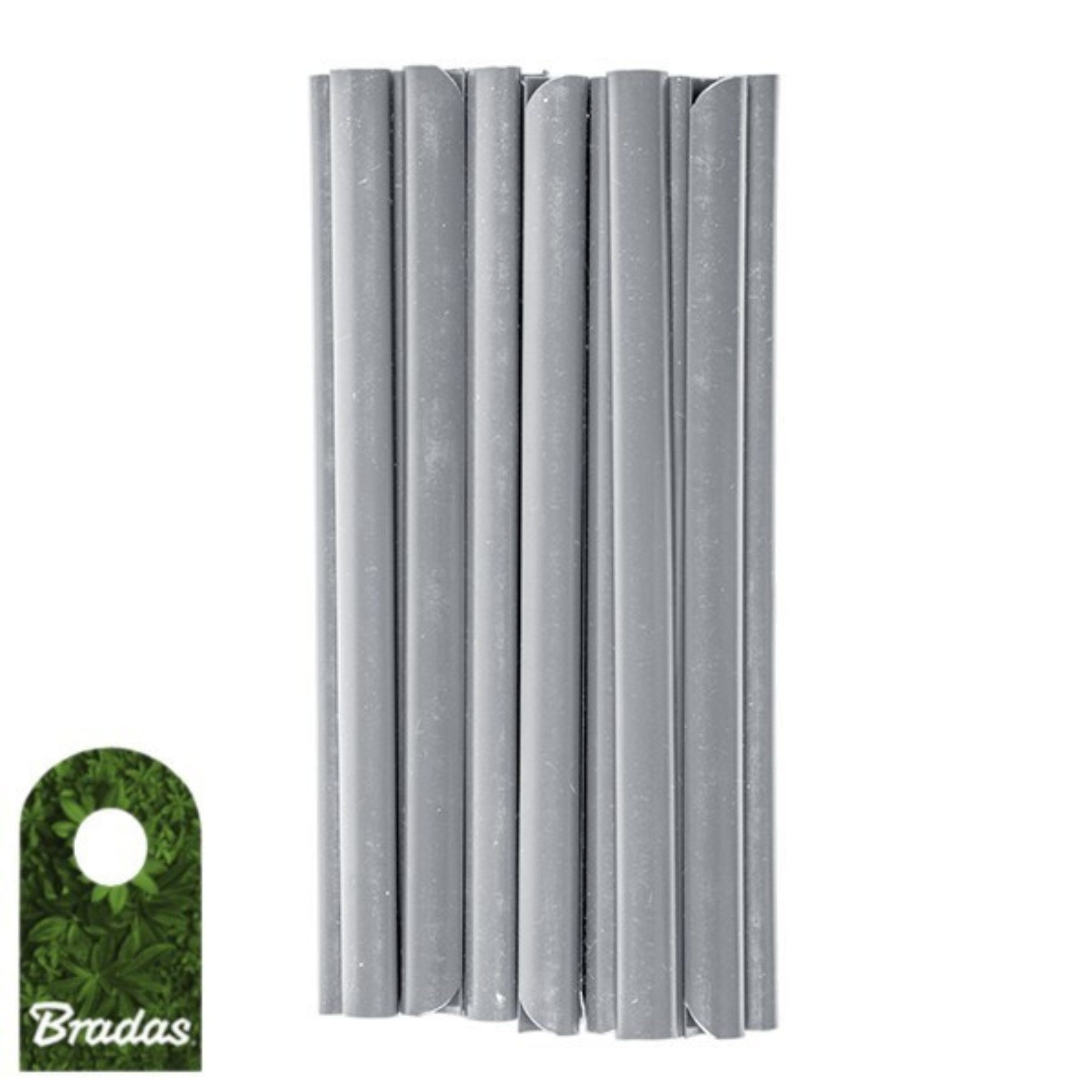 Bradas Rasenkante 20 Stk. Befestigungsclips für Zaunblende hellgrau Bradas 6011