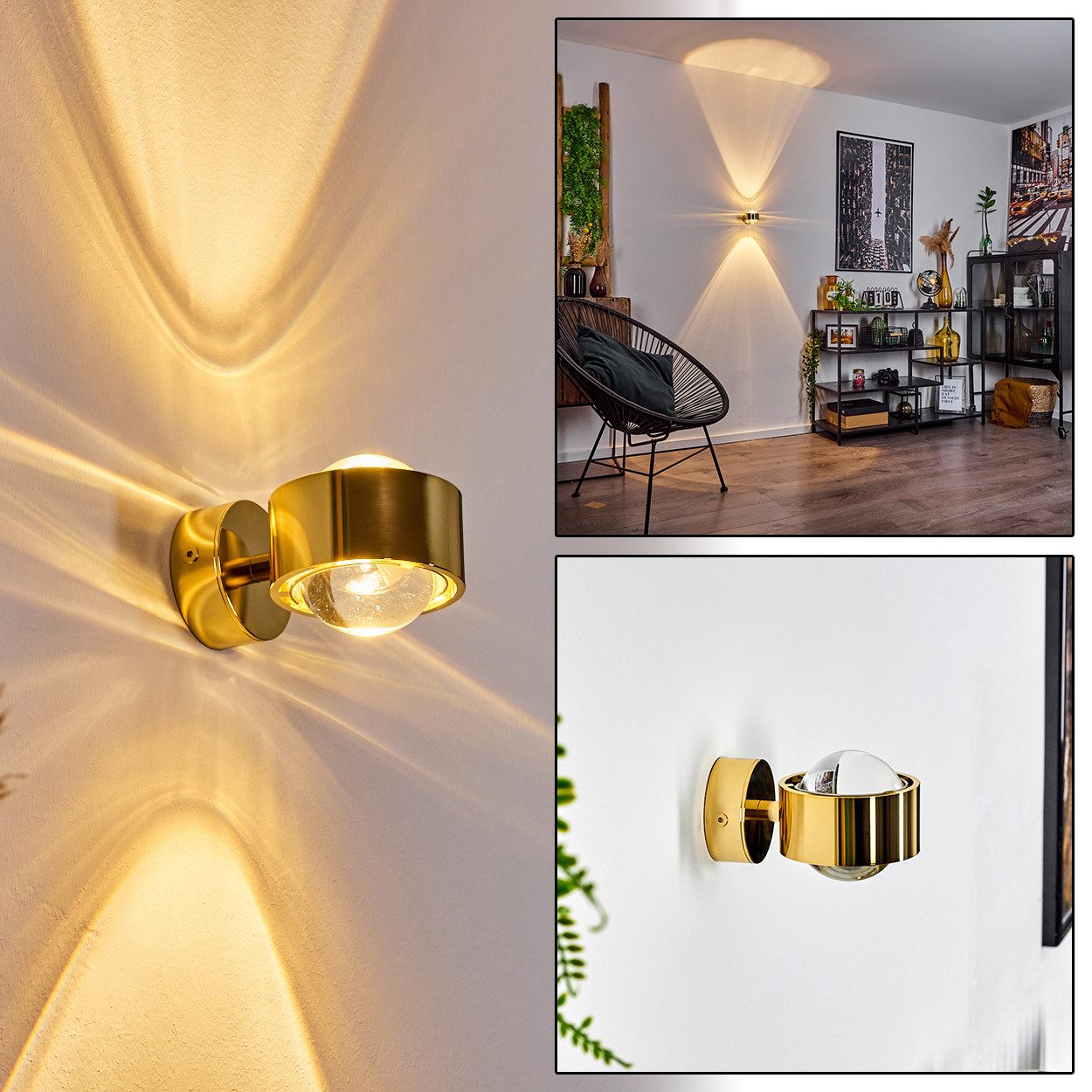hofstein Wandleuchte »Osacca« Effekt-Wandlampe Kugelförmig, aus günstig online kaufen