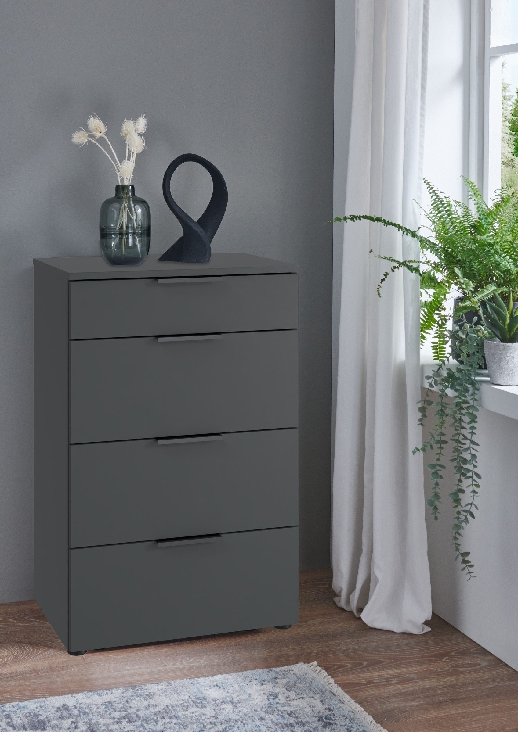 freiraum Hochkommode OXFORD, in GRAPHIT - 54x84x41cm (BxHxT)