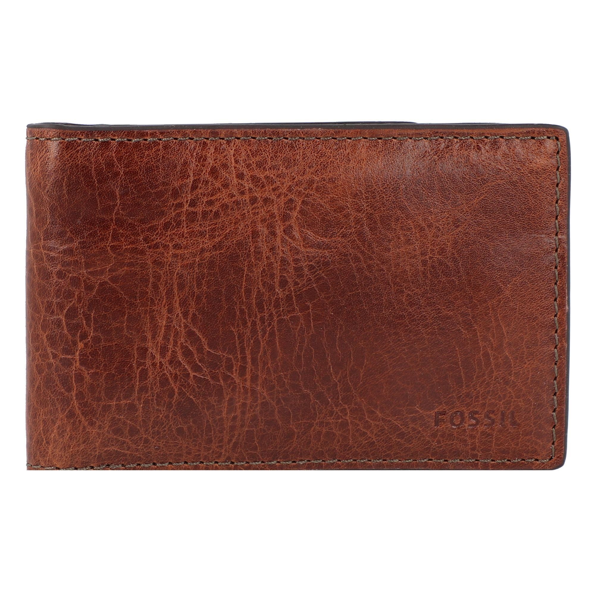 Fossil Etui Andrew, Leder cognac