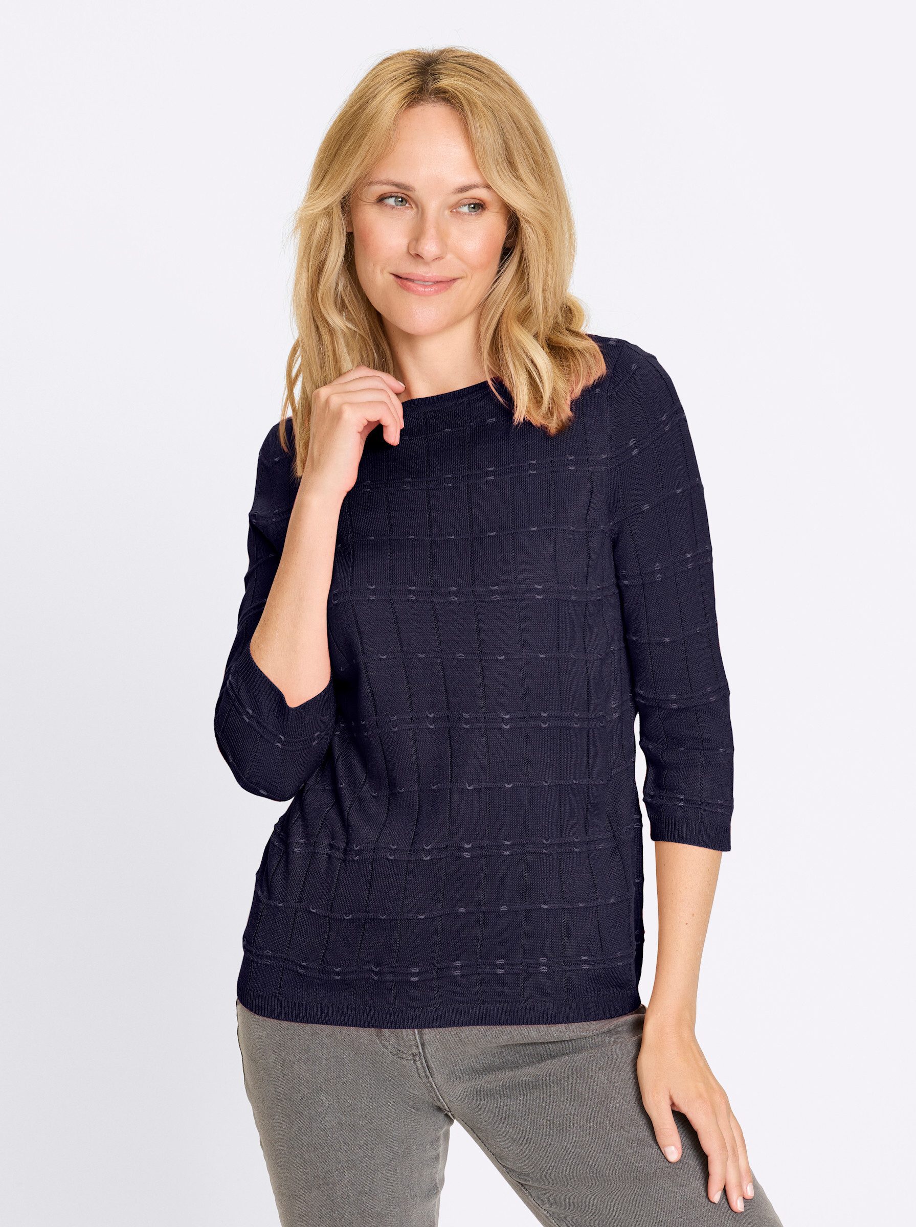 Sieh an! Strickpullover 3/4-Arm-Pullover 3/4-Arm günstig online kaufen