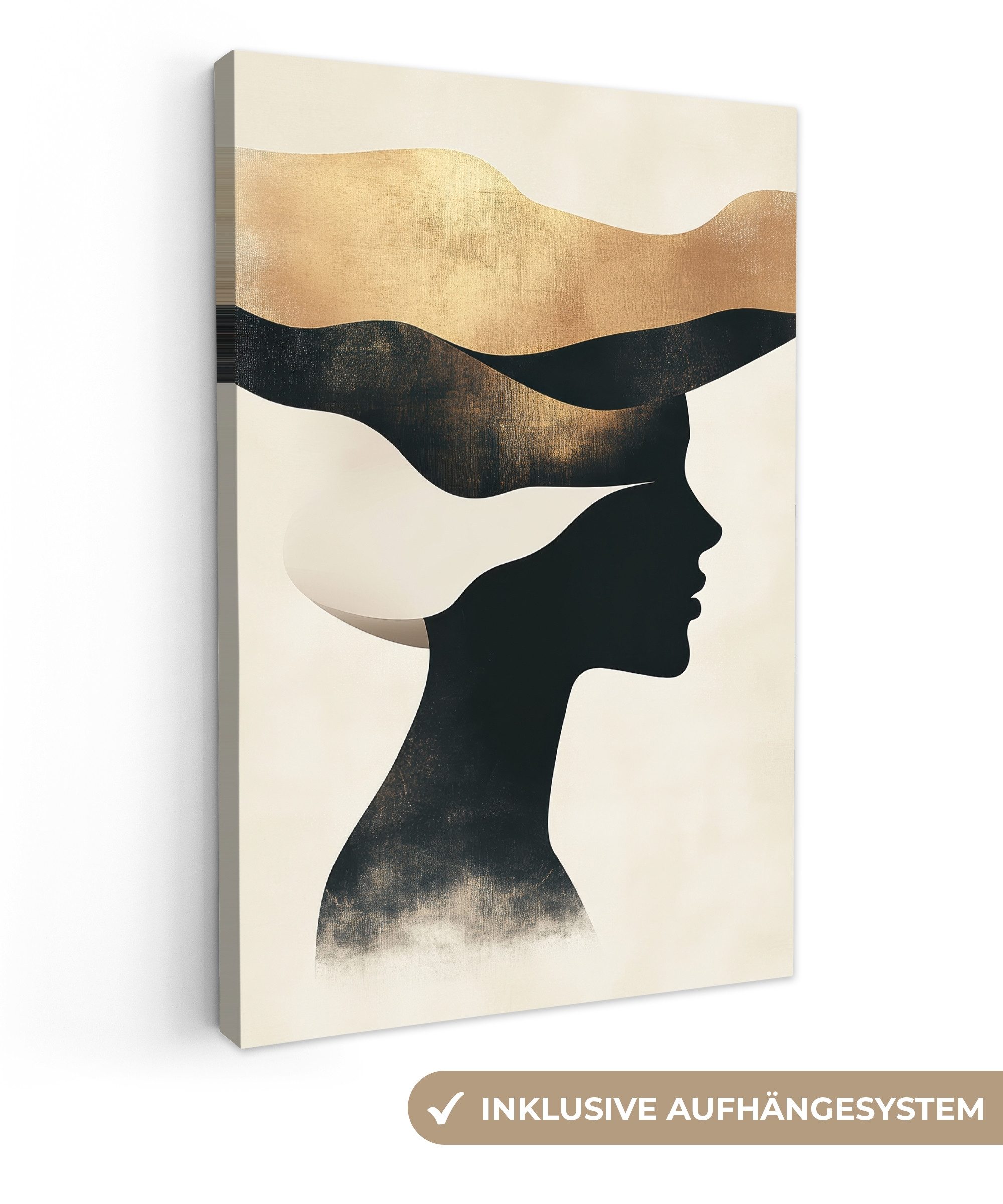 OneMillionCanvasses® Leinwandbild Frau - Wellen - günstig online kaufen