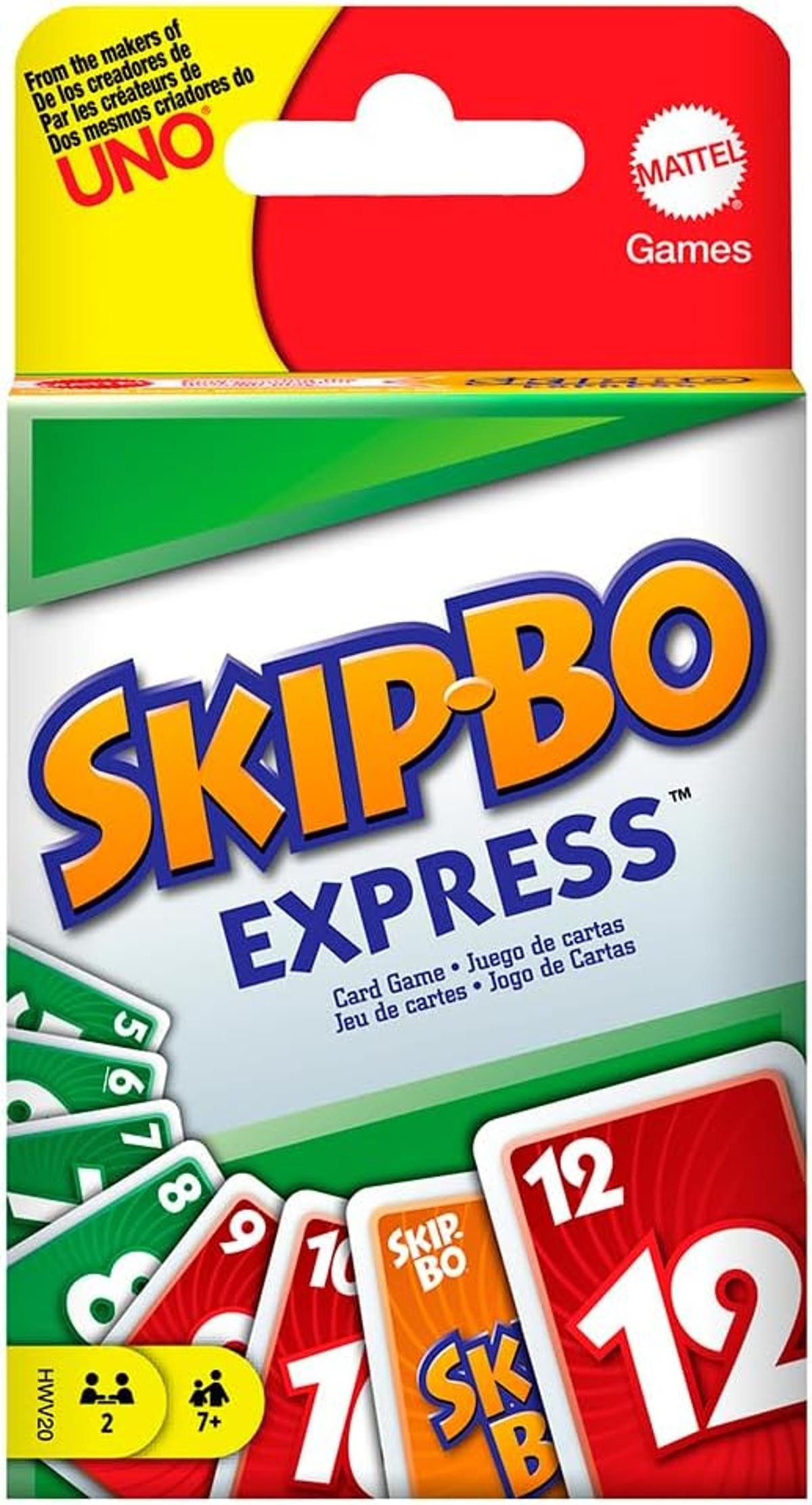 Mattel® Spiel Skip-BO Express Kartenspiel Spielspaß für die ganze Familie