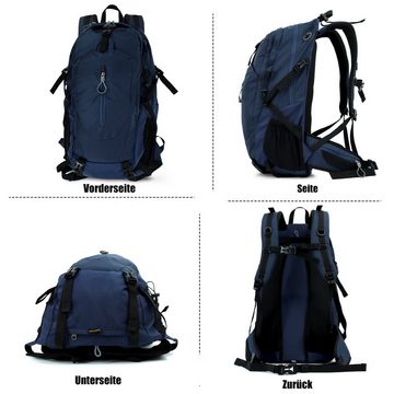 TAN.TOMI Wanderrucksack 40L Großer Wanderrucksack, Wasserdicht Multifunktionaler Daypack, mit Rückenbelüftung für Radfahren Reisen Klettern Sport