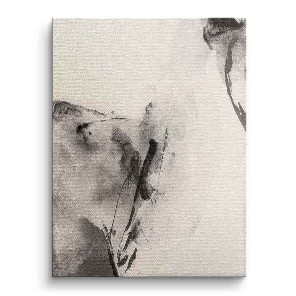 DOTCOMCANVAS® Leinwandbild Wabi Sabi-2, Leinwandbild beige grau moderne abstrakte Kunst Druck Wandbild