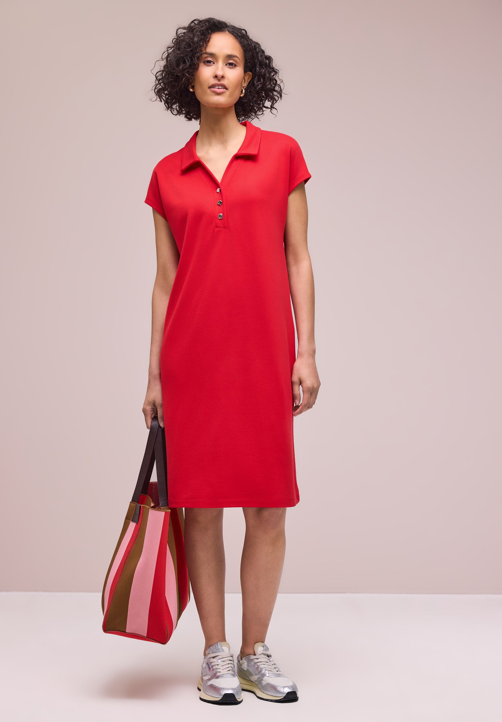 STREET ONE Midikleid in Unifarbe