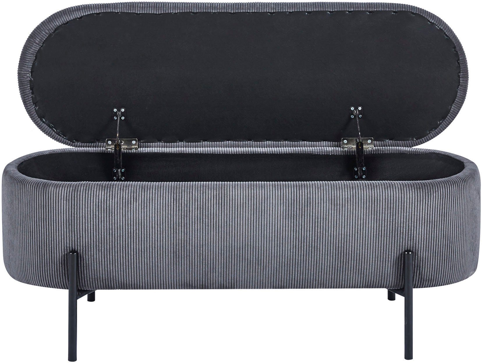 SalesFever Hockerbank Hockerbank im stilvollen Look, aufklappbar, mit Stauraumfunktion