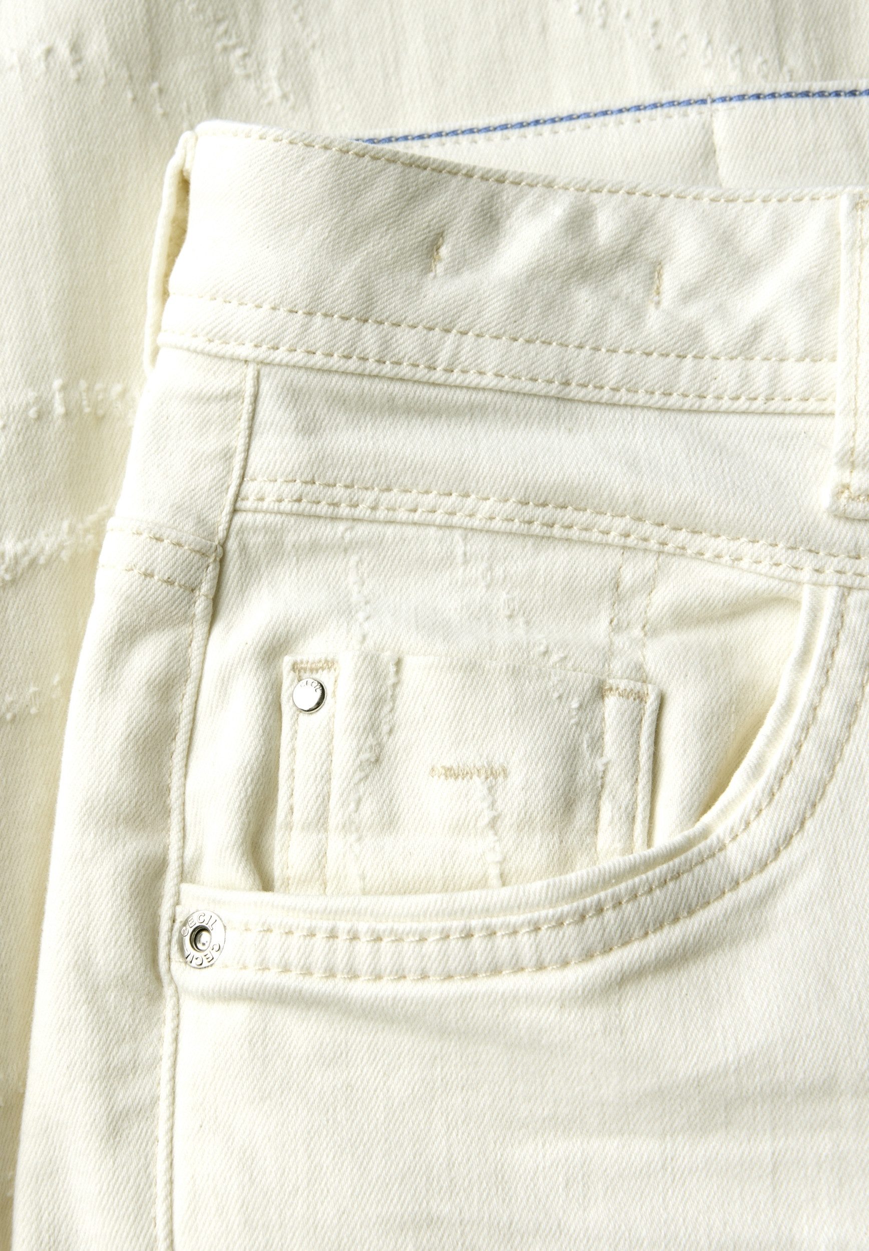 CECIL 5-Pocket-Hose Style Neele Ecru Laser günstig online kaufen