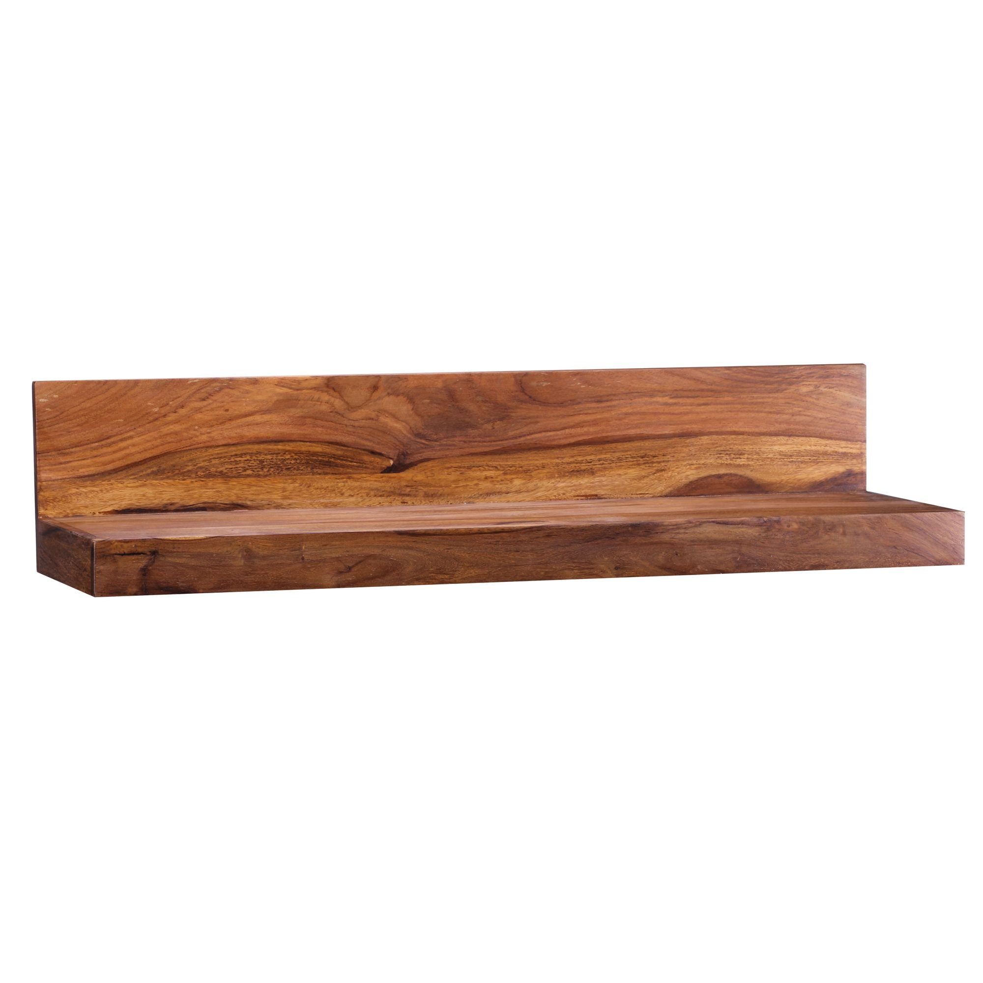 Natur-Produkt möbelando Echt-Holz MUMBAI Sheesham Wandregal Wandregal Massiv-Holz 80 Holzregal, Wandregal Holzregal Landhaus-Stil Massiv-Holz MUMBAI Sheesham cm Hänge-Regal Wand-Board