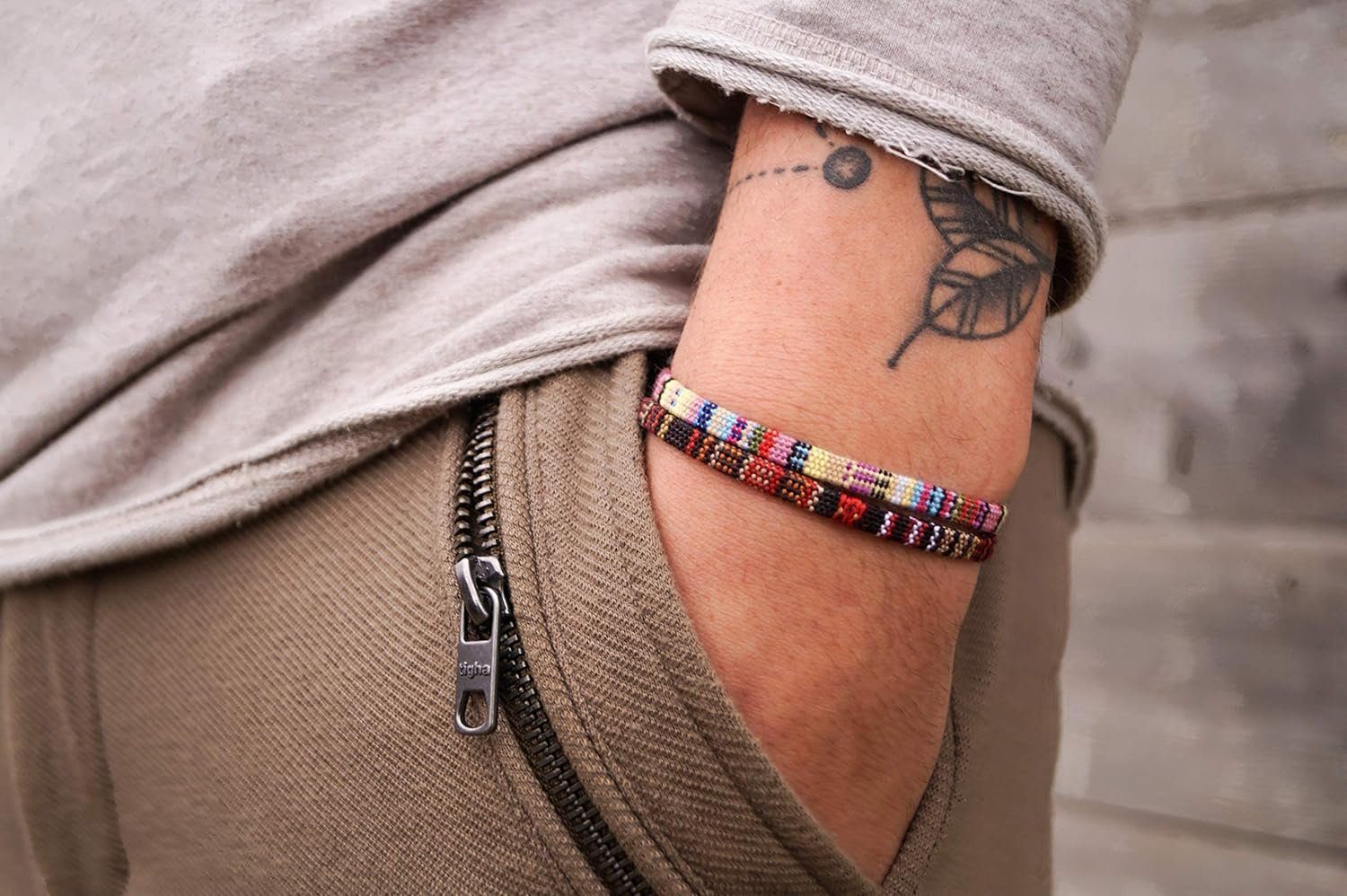 Made by Nami Freundschaftsarmband Surfer Armband 2-er Set Boho Schmuck (Set, 2), Ethno Hippie Style Freundschaftsarmbänder